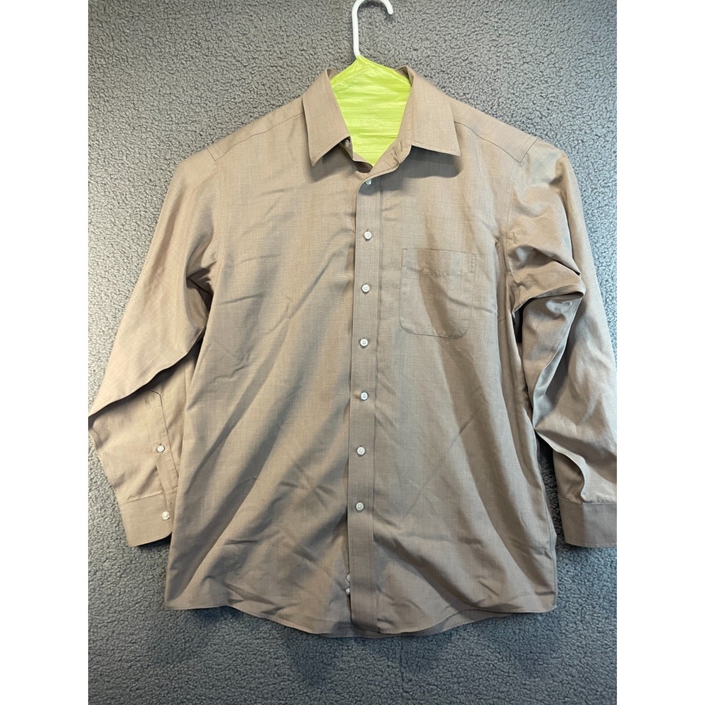 Roundtree & Yorke Gold Label Fitted Dress Shirt 16 33 GGreen‎  Non-Iron